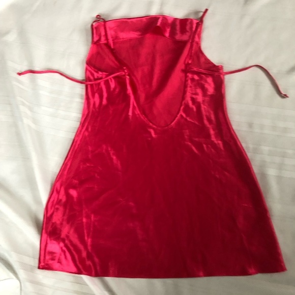Satin Pink Slip Dress - Picture 10 of 14